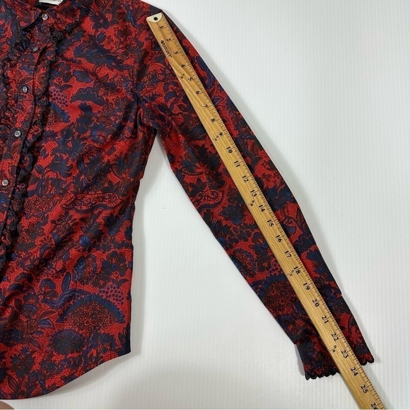 J. Crew Collection Shirt 2 Scallop Ruffle Button Up Perfect NWT - Picture 13 of 17